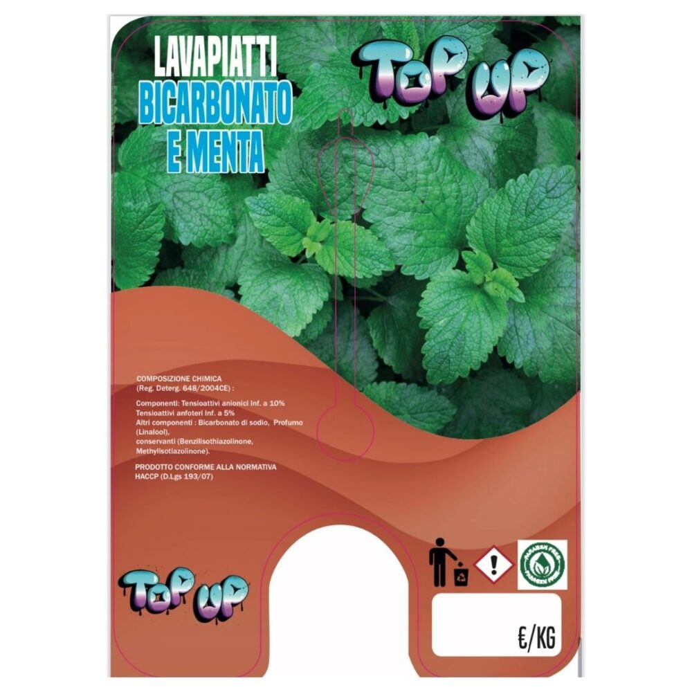 DETERGENTE PIATTI BICARBONATO E MENTA