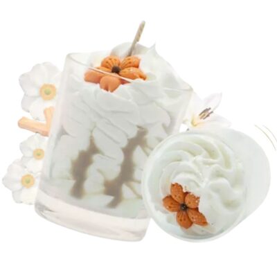 8 CANDELA MINI AI FIORI BIANCHI E SANDALO