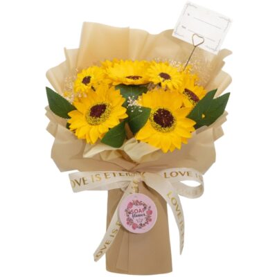 BOUQUET DI GIRASOLE DI SAPONE